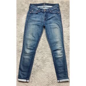 7 for all mankind the skinny medium wash jeans